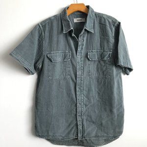 Buck Mason Camp Shirt Mens Snap Button Down Short Sleeve